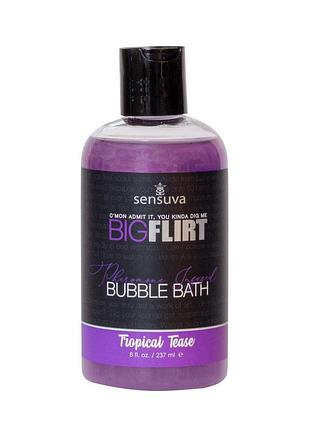 Піна для ванни sensuva — big flirt pheromone bubble bath — tropical tease (237 мл). passion&books