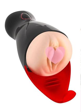 Премиум-вибромастурбатор real body - real sucking pussy 2, всасывание, звук, стимуляция промежности. passion&books