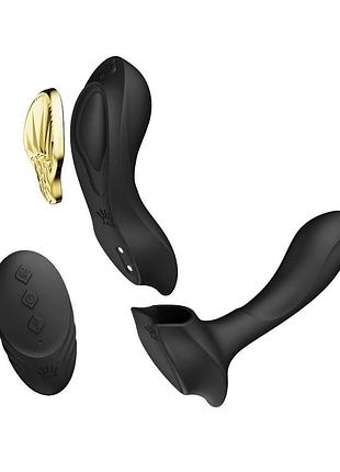 Смарт-вібратор у трусики zalo — aya obsidian black, насадка та пульт дк. passion&books