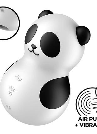 Вакуумний стимулятор із вібрацією satisfyer pocket panda