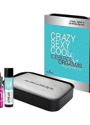 Подарочный набор sensuva crazy sexy cool: жидкий вибратор и бальзам для сосков охлаждающие