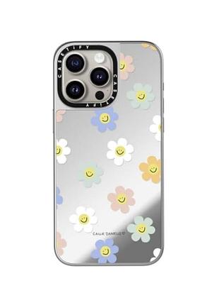 Чохол casetify до iphone 15 pro max з magsafe прозорий із квітковим принтом