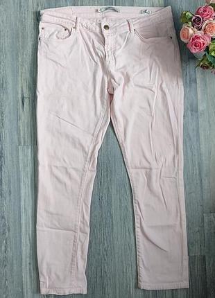 Летние розовые джинсы zara premium р. 46 /48