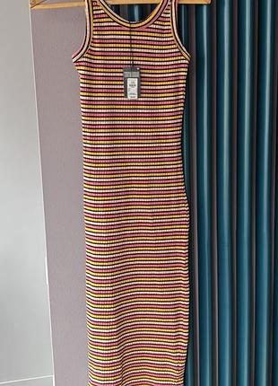 Обтислий сарафан в рубчик