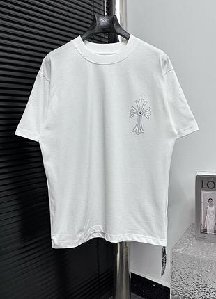 Футболка chrome hearts біла унісекс