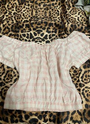 Топ в клетку в стиле бриджи бардо