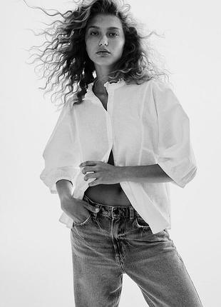 Нова сорочка з льоном h&m