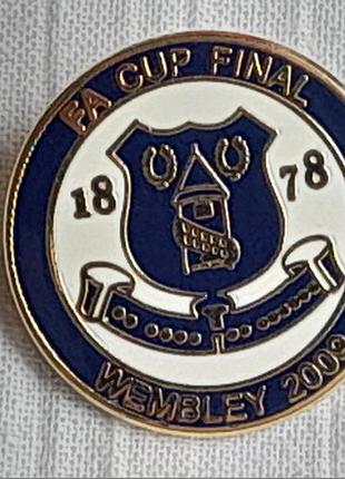 Значок металевий ультрас фк евертон - fa cup final wembley 2008 -fc everton