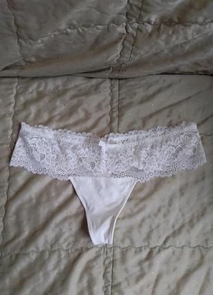 Білі трусики , жіночі білі стринги з мереживом 😍👠