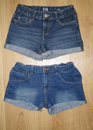 Шорты (комплект 2 шт) denim&co на 11-13 лет. размер 158