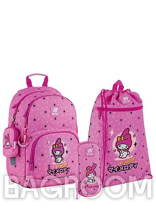 Шкільний набір kite education my melody set_hk25-585m-2 (рюкзак, пенал, сумка)