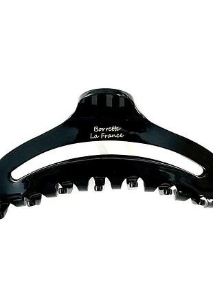 Тренд стильний чорний зажим краб крабик затискач для волосся ацетат заколка для зачіски