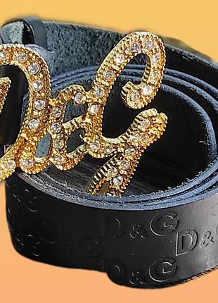 Шкіряний ремінь жіночий від dolce &gabana 116 см, ширина 3,5 см