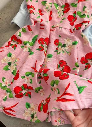 Дуже гарна сукня zara нова колекція з перчиками принт 🌶️3 фото