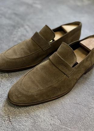 Лофери hugo boss loafers замшеві туфлі