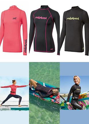 Женская футболка-лонгслив для купания с защитой от ультрафиолета (лайкра) spf/upf 50+ mistral