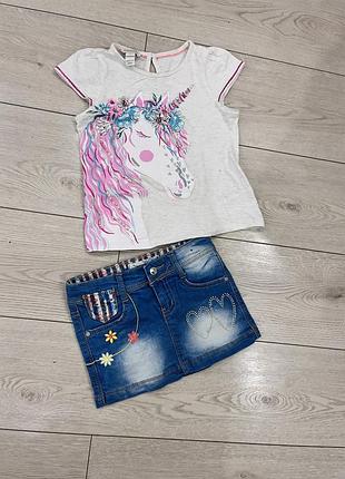Комплект спідниця футболка