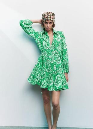 Гарна сукня сорочка zara з поясом