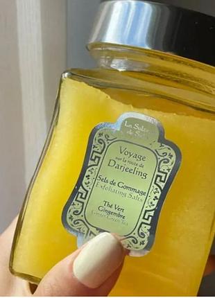 Солевой скраб для тела зеленый чай с имбирем la sultane saba exfoliating salts the vert gingembre