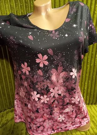 Красивая футболка на высокий рост.пог50см