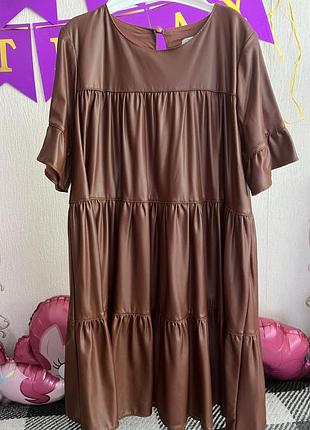 Сукня єко шкіра