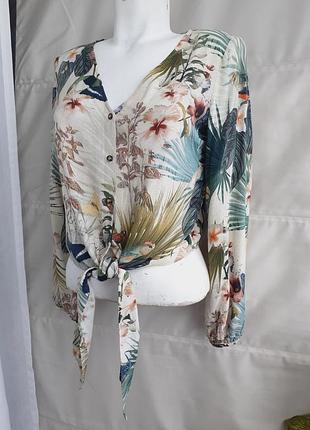 Жіноча сорочка в гавайському стилі з віскози від 9-12 h&m розмір s2 фото