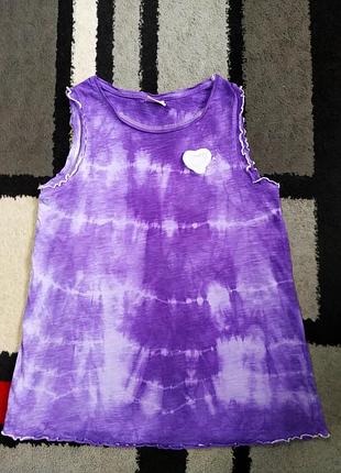 Фиолетовая,брендовая майка для девочки 10-11 р-zara