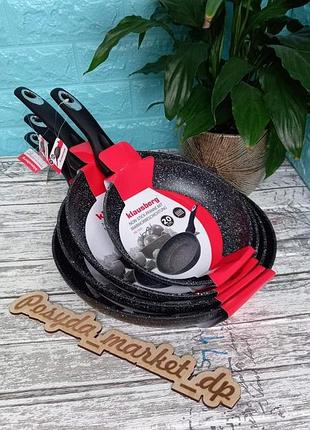 Сковорода литая мрам 24 см klausberg kb-7033