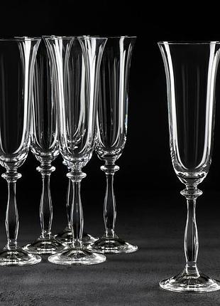 Набір келихів для шампанського 190 мл/6 шт bohemia angela