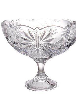 Конфетница 220мм bohemia pinwheel на ножке