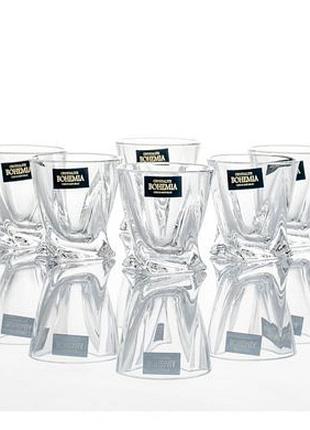 Стопки для водки bohemia quadro 55мл-6шт низкие