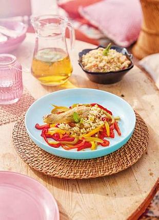 Блюдо глубокое 25 см luminarc friends time turquoise p6386