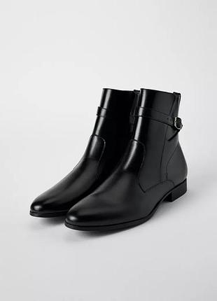 Черевики жіночі чорні шкіряні zara new