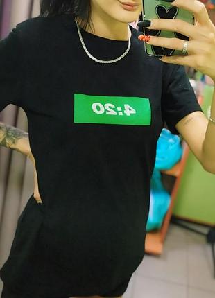 Футболка 4:20 xs, подходит на s, m