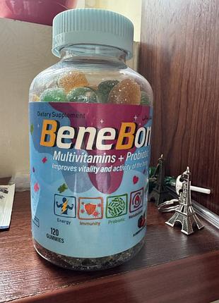 Бенебон мультивитамины и пробиотики 120 желеек