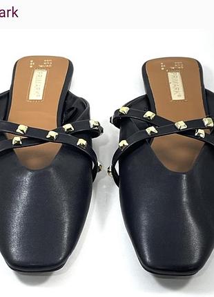 Primark black slip-on flats with criss cross 🕶️👒8 фото