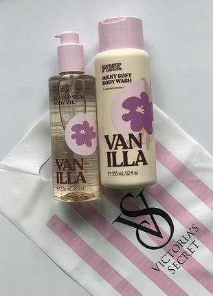 Набір victoria’s secret , vanilla гель для душу та олійка для тіла