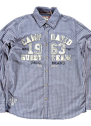 Camp david 🇩🇪 сорочка вінтажна чоловіча брендова трекінгова/повсякденна y2k 2000s