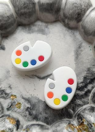 Джибітси на крокси лот набір 2 шт jibbitz crocs фарба для художника палітра