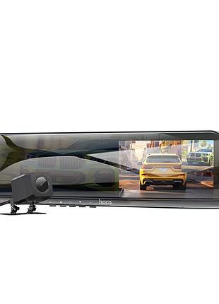 Відеореєстратор hoco dv4 4,5-inch ips із дзеркалом+камера заднього виду