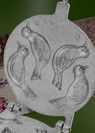 Металева форма птахи жайворонки для випікання печива на газу+подарунок