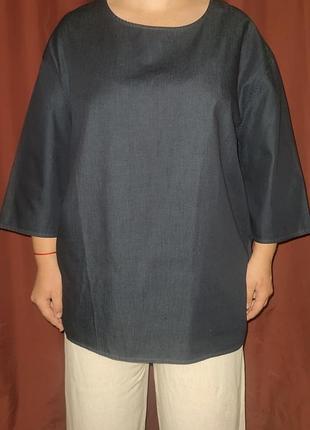 Туника из тонкого денима темно-синего цвета cos р. l-xl