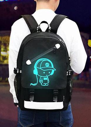 Рюкзак music з usb світиться в темряві r