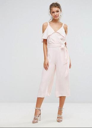 Новый женский комбинезон warehouse 868 xs 42р., пудровый, вискоза