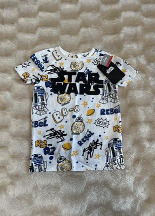 Новая футболка 110 размер / белая футболка star wars