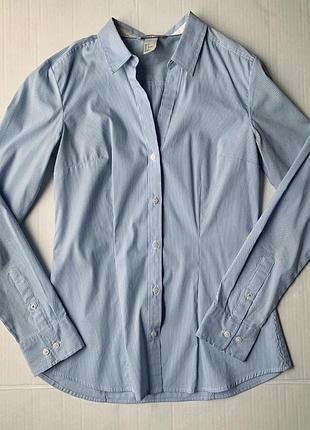 Жіноча сорочка в блакитну смужку h&m m-l 46-48