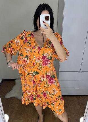 Сукня 100% віскоза яскрава на запах плаття платье сарафан