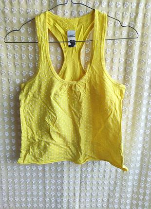 Жовтий топ в горохи