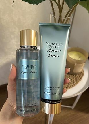 Набір victoria’s secret - aqua kiss спрей+лосьон оригінал🌸🔥