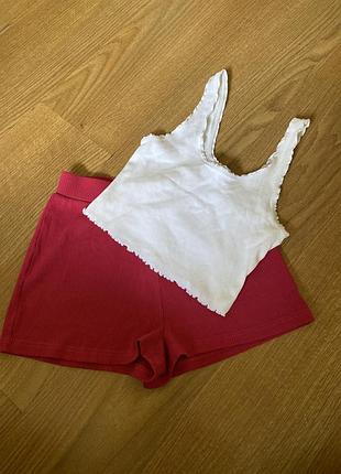 Жіночі шорти в рубчик та топ missguided,s/m